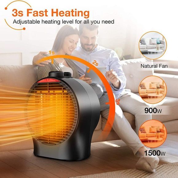 Small Space Heater-TRUSTECH 1500W Portable Electric Space *NEW* - Picture 2 of 9